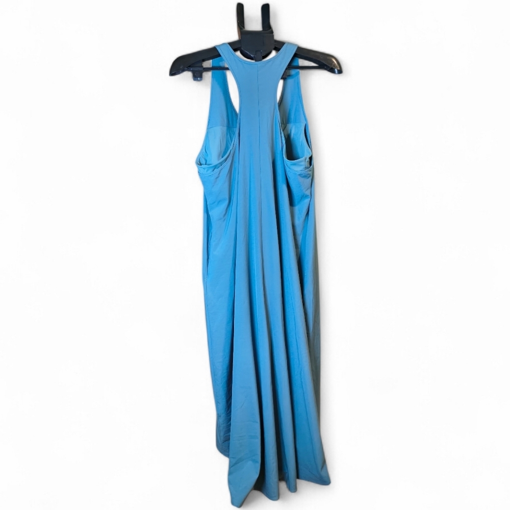 Halara XL Blue High Low Racerback Swim Dress Athletic Tank Dress - Picture 3 of 6